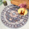FRAAI | Home & Living Teppich Vintage Rund - Imagine Medaillon Blau - Baumwolle, Polyester - Flachgewebe - Vintage, Orientalisch - Wohnzimmer, Esszimmer, Schlafzimmer - Carpet