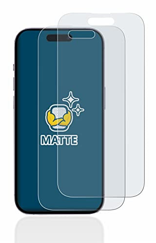 BROTECT Entspiegelungs-Schutzfolie für Apple iPhone 14 Pro (2 Stück) Matte Displayschutz-Folie, Anti-Reflex, Anti-Fingerprint