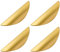 Beruyu 4 Stück Möbelgriff Gold 64mm Lochabstand Küchengriff Griffe für Küchenschränke Schrankgriff Schubladengriffe Türgriffe mit Schraube für Schrank, Möbel, Küche