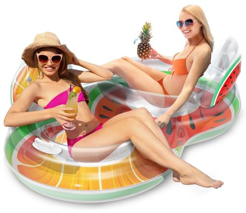 Gontence Bouee Piscine Adulte - 2 Personnes Matelas Gonflable Piscine - BouéE Piscine - Hamac Gonflable Piscine - Hamac Flottant Piscine - Fauteuil Gonflable Gontence