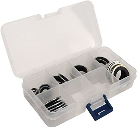 Klimaanlagen-Dichtungssatz, Komplettes Stark Abdichtendes AC-Kompressor-Dichtungs-Kit Universal mit Transparenter Aufbewahrungsbox für Kompressor