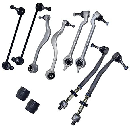 ATEC Germany 1x Querlenker Vorderachse links oben, 1x Querlenker Vorderachse rechts oben, 2x Querlenker Vorderachse unten, 2x Spurstange, 2x Koppelstange Kompatibel mit BMW 5er (E39), 5 Touring (E39)