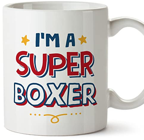 MUGFFINS Tazas para BOXEADORA - En Inglés - - 11 oz / 330 ml - Regalo original y divertido
