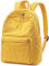 Mini-Rucksack für Damen und Mädchen, wasserabweisend, kleiner Rucksack, Geldbörse, Schultertasche für Damen, Erwachsene, Kinder, Schule, Reisen, Cord, Gelb, Mini, Tagesrucksäcke