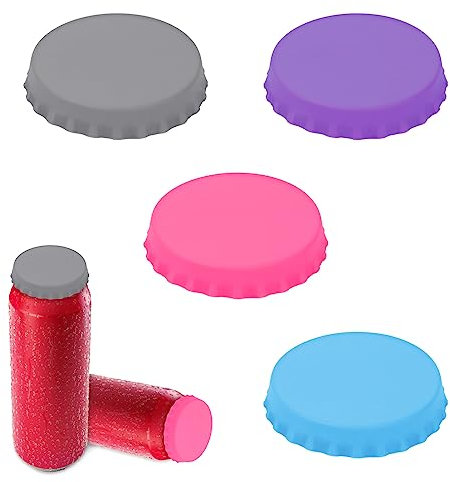 OSDUE Silicone Drink Lids - Reusable Anti-dust Cup Covers, Food-Grade Glass Lids for Water Cups, Beer Cans, Soda Water Bottles, Food Protection