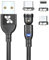 Magnetic Phone Charger [1.2M] Durable, Nylon Phone Charger Cable, 360° Magnetic, 3A Fast Charging Cable, 3-in-1 For iPhone/Samsung/Micro USB Devices