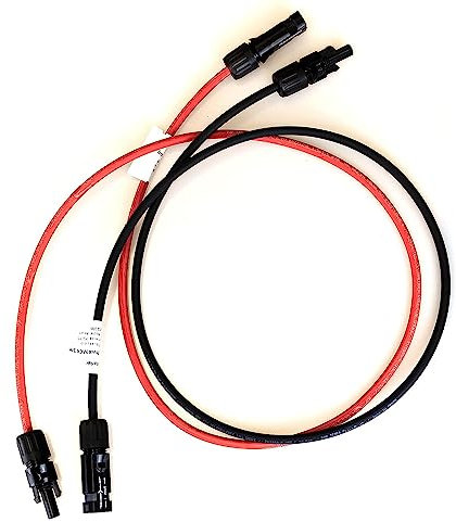 NAKA Solarpanel Verlängerungskabel Solarmodul Balkonkraftwerk Solarkabel 6mm2 Aus Kupfer Photovoltaik Solar Kabel Verlängerung Verbindungskabel MC4 Stecker Solarverlängerungskabel Rot Schwarz 30 M