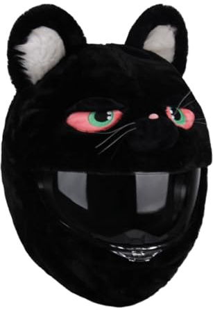Linsition Housse De Casque Moto Peluche Couvre-Casque pour Full Face Casque De Moto, Casque Intégral pour La Décoration De Casques De Moto (sans Casque)