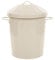 simpa 15L Colourful Vintage Style Metal Tapered Dustbins & Lids - Cream 37cm (H) x 27cm (Dia)