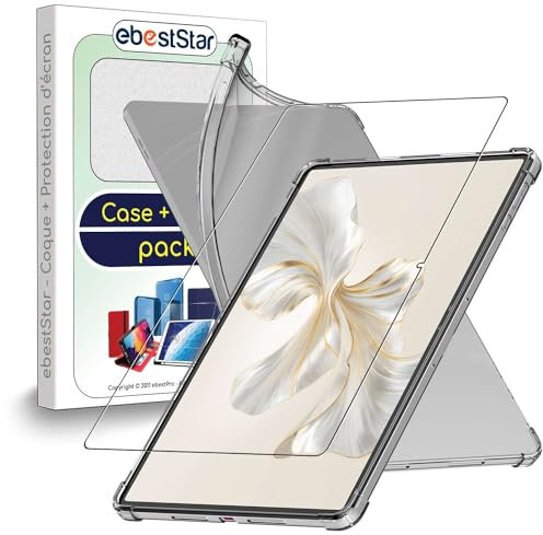 ebestStar - Coque pour Honor Pad 9, Etui Protection Silicone Transparent Antichoc, Coins Renforcés, Transparent + Verre Trempé