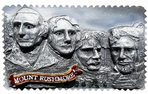 Kühlschrankmagnet mit 3D-Halterung, Motiv: Rushmore, USA, Amerika, Souvenir, Kühlschrankmagnet, Dekoration, handbemalt, Handwerk