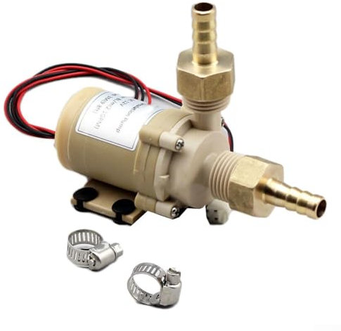 Hasaller Water Pump DC 12V Solar Water Pumps Brushless Motor Low Noise Water Pumps Hot Water Heater Circulation Pump Solar Water Pump Kit for Heating Cooling Systems