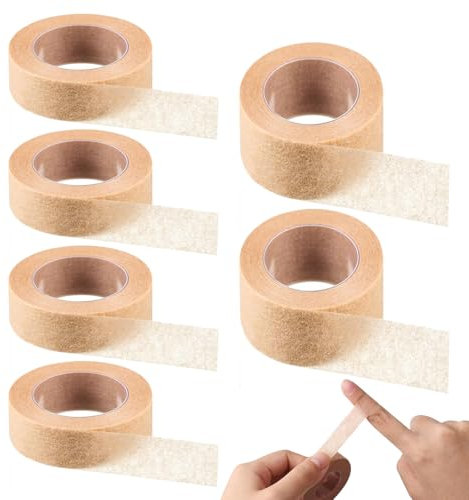 6 Rollen Micropore Tape,Kinesiotapes Hautfarben,Micropore Tape Selbstklebender Verband,Tape Hautfarben,3m Micropore Tape für Wundversorgung,Sport,Wimpernverlängerung(Hautfarbe)