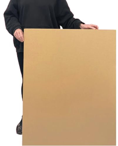 5pcs Corrugated Cardboard Sheets 762x1016mm| Lightweight Single Walled Large Cardboard Sheets | Biodegradable & Recyclable Corrugated Pads Dividers | Ideal For Packaging, Cushioning and Crafts