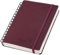 POPRUN Tagesplaner 2025 2026 A5 Ringbuch 21,5 x 14,5 cm (Aug.2025-Jul.2026), Tageskalender 1 Tag 1 Seite (Montag - Sonntag) mit Softcover, PU-Leder, Monatliche Registerkarten - Weinrot