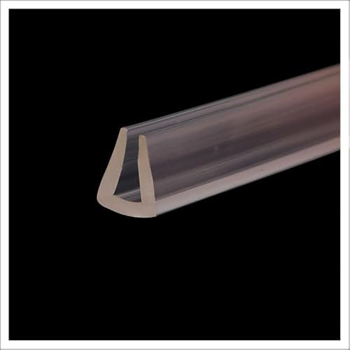 Gummi-Wetterschutzstreifen, U-förmiger Gummi, transparent, 2 m, Wetterschutzstreifen, Autotürkantendichtung zur Schalldämmung von Fenstern/Türen, 20 mm x 4 mm (10 mm x 8 mm)
