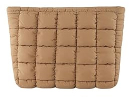 HFLZBRO Gesteppte Make-up-Tasche, Kosmetiktasche, Reise-Kulturbeutel, Organizer, Clutch für Damen