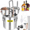 VEVOR Distillatore alcolico con fusto Thumper, 13GAL/50L, kit di distilleria per alcol, con tubo di rame, termometro integrato e pompa dell'acqua