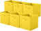 powerking Storage Bins, Foldable Fabric Storage Cubes and Cloth Storage Organizer Drawer for Closet and Toys Storage, 6 Pack (Yellow)