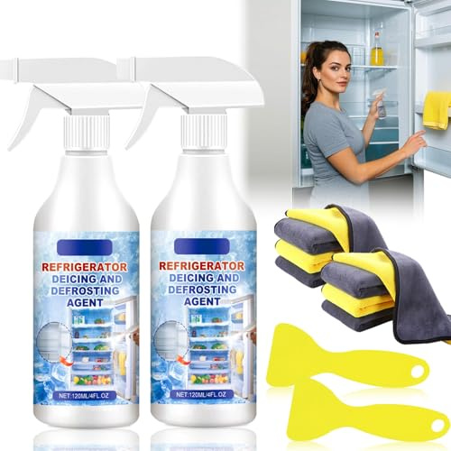 Enteisungsspray für Gefrierschrank, Enteiserspray Für Gefrierschrank, Schneeschmelz- und Enteisungsmittel für Kühler, Gefrierschränke, Kühlschränke (2)