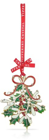 Tipperary Crystal Luxury Sparkle Christmas Hanging Decoration - Mistletoe Design in Star Gift Box Xmas Festive Décor - Christmas Tree Decoration - Perfect for Holiday Décor & Gifting