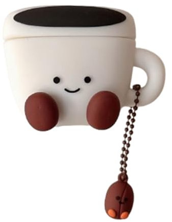 eglixu Niedliche Ohrstöpsel-Hülle für AirPods 4 (2024), lustige, kreative Kopfhörer-Schutzhülle für AirPods der 4. Generation, Ladehülle für Jungen und Mädchen (Kaffeetasse)