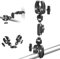Neewer Double Super Clamp Camera Mount with Magic Arm, NATO Interface, Cold Shoes, 1/4 Locating Holes for ARRI, Desk Studio Photography Light Stand Pole Cross Bar Umbrella Holder Clamp Mount, UA060