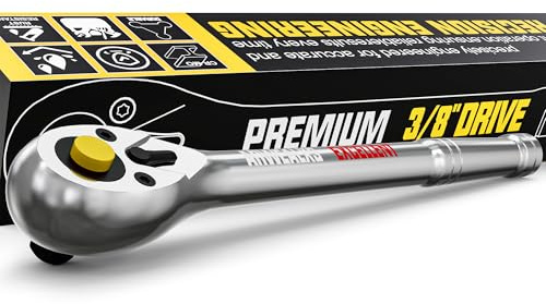Arwealxs Chiave a Cricchetto 3/8'', 230mm Cricchetto Reversibile, Impugnatura a Cricchetto con 72 Denti, Chiavi Inglesi a Bussola, Per la Riparazione di Mobili, Auto