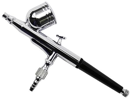 Air Paint Sprayer Airbrush Mini Spray Gun 130 for Nail Art Body Tattoos Sprayer Cake Toy Models Automotive Painting DIY Artwork for Cars & House DIY Painting(Silver Spray Gun)