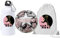 Pallone con i colori Rosanero del Palermo + una borraccia bianca in alluminio e sacca in nylon in ceramica con stampa dei colori della tua squadra del cuore tifoso regalo