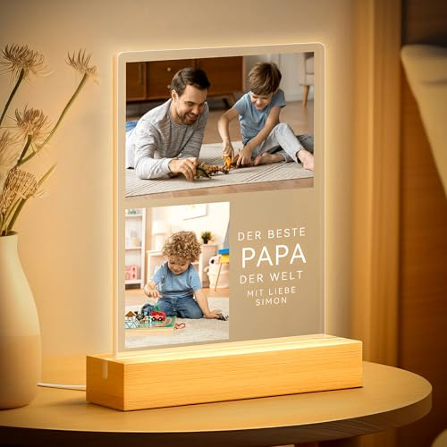 Personalisierte Geschenke für Papa, Personalisierte Bilderrahmen mit Foto | Personalisierter Bilderrahmen, Fotorahmen Personalisiert mit Bild, Geburtstagsgeschenk für Papa Baby Kinder Famillie