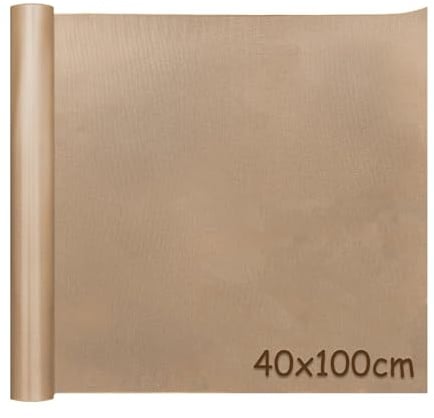 SCULPFUN Teflon-PTFE-Wärmetransferpapier, antihaftbeschichtet, 40 x 100 cm, leicht zu reinigen, wiederverwendbar, hitzebeständig, hitzebeständig bis 600 °C, Transferpapier, 10 Stück