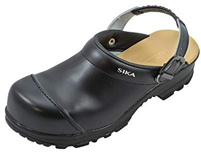 SIKA Sicherheitsschuh Flex LBS offener Clog mit Fersenriemen Schwarz-42