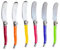 Pradel Excellence - Boîte de 6 Couteaux à Beurre Laguiole - Tartineurs en Acier Inoxydable - Lames Micro Dentées, Manches en ABS - Coffret Coutellerie, Couleurs Effet Nacré
