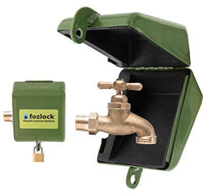 Fozlock Outdoor Faucet Lock System, Green – Insulated Garden Hose Bibb Cover and Lock, Easy to Install – This Outdoor Water Faucet Lock Prevents Water Theft and Vandalism