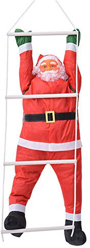 Weihnachtsmann Auf Leiter Außen Und Indoor Weihnachts Deko Kletternder Weihnachtsmann Santa Crawl Nette Hängende Verzierung Für Wände, Fenster Und Garten