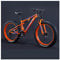 NENGGE Mountainbike Fatbike 26 Zoll Mountainbike, 7/21/24/27/30 Gang-Schaltung Erwachsene Fette Reifen Fahrrad, Rahmen Kohlenstoffstahl, Herren Damen Vollfederung Bike,Orange Spoke,24 Speed