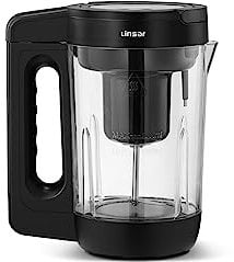 Linsar - Multi Blender - Milk & Soup Maker - Transparent Jug and Stainless Steel Blade - With LED Display, 7 Programms - Keep Warm -1.6 L - 900 W