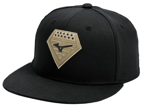 Mizuno Unisex-Erwachsene Rb Diamond Patch Snapback Baseballkappe, Schwarz, Einheitsgröße