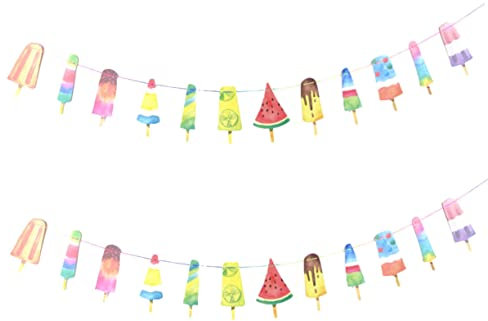 Toyvian 2 Stück Hawaii-Party-Banner Lustige Bunte Girlande Zum Aufhängen Für Und Baum Tropische Party-Dekorationen