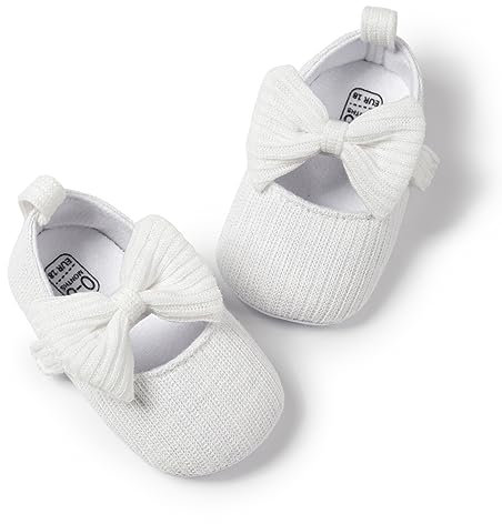 CENCIRILY Baby Mädchen Lauflernschuhe Bowknot Prinzessin Schuhe Neugeborenes Blumen Mary Jane Flats