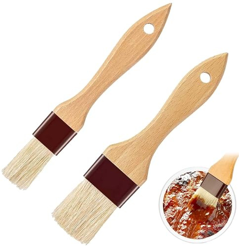 2PCS Pastry Brushes, Pastry Basting Brushes - Versatile Cooking Tools for Grilling, Baking, and Glazing, Basting Brush Kitchen Brush for Oil Egg Spread Marinade Sauce