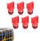 Pcmursal 6 Pack Air Compressor Oil Cap Plug, Male Thread Dia Air Compressor Oil Plugs, Air Compressor Male Thread Diameter 17 mm Red Plastic Shell Oil Plugs Breather Cap, Oil Plugs for Air Compressor