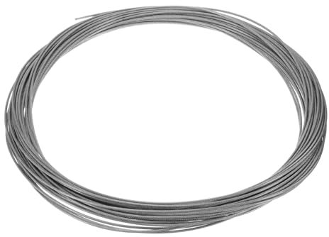 sourcing map 3/32 (2.5mm) 304 Stainless Steel Cable Wire Rope 7 x 7 Strands Core 98ft (30m) PVC Coated Aircraft Wire for Construction Outdoors Marine Rigging Decking Railings