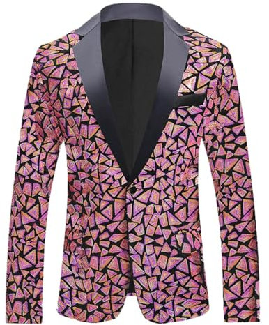 XTBFOOJ Strickjacken Für Herren Herren Bouclé-Jacke Im Chanel-Stil – Eleganter Winter Blazer Mit Hahnentrittmuster Blazer Herren Elegant Herren Blazer XXL Trapstar Jacke