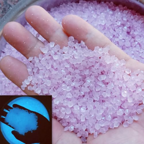 KARLOR Lot de 6 000 petits gravier lumineux - Pierres phosphorescentes - Pour aquarium, jardinage, décoration - 3 à 5 mm - 150 g - Violet