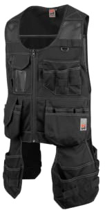 WÜRTH MODYF Werkzeugweste – robuste Arbeitsweste für Herren in Größe L – Arbeitskleidung für Handwerk & Industrie – in Schwarz