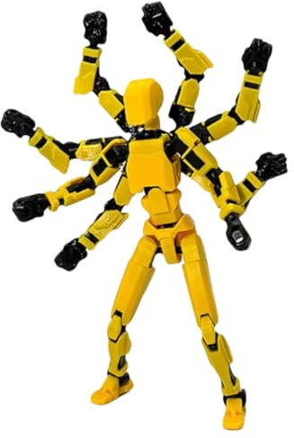T-13 Action Figure Model, Multi-jointed Action Figure Model, Six-Armed Articulated Doll, Robotic Full Body Cartoon Character Figures, Actions Figures Toy With Adjustable Joints For Fans (Unassembled)
