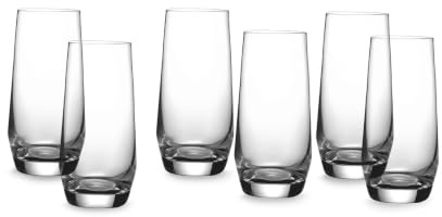 ECHTWERK Wasser-Gläser 6er Set, Robuste Trinkgläser, spülmaschinenfest, 340 ml