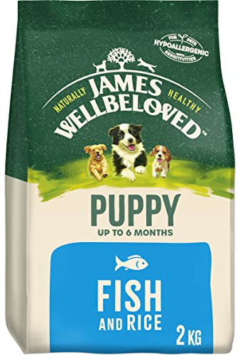 James Wellbeloved Puppy Fish and Rice 2 kg Bag, Hypoallergenic Dry Dog Food